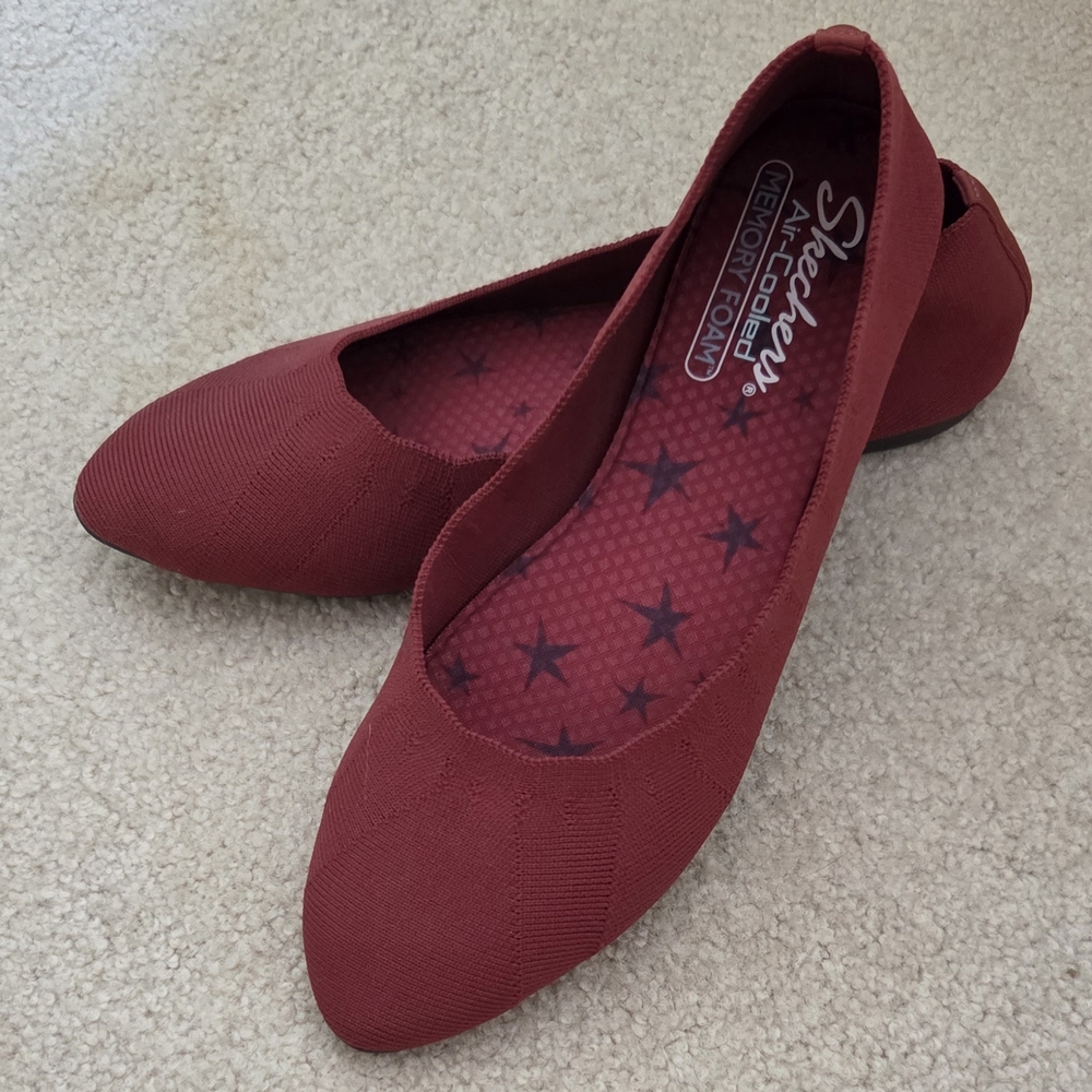 Skechers Women's Burgundy Flats
